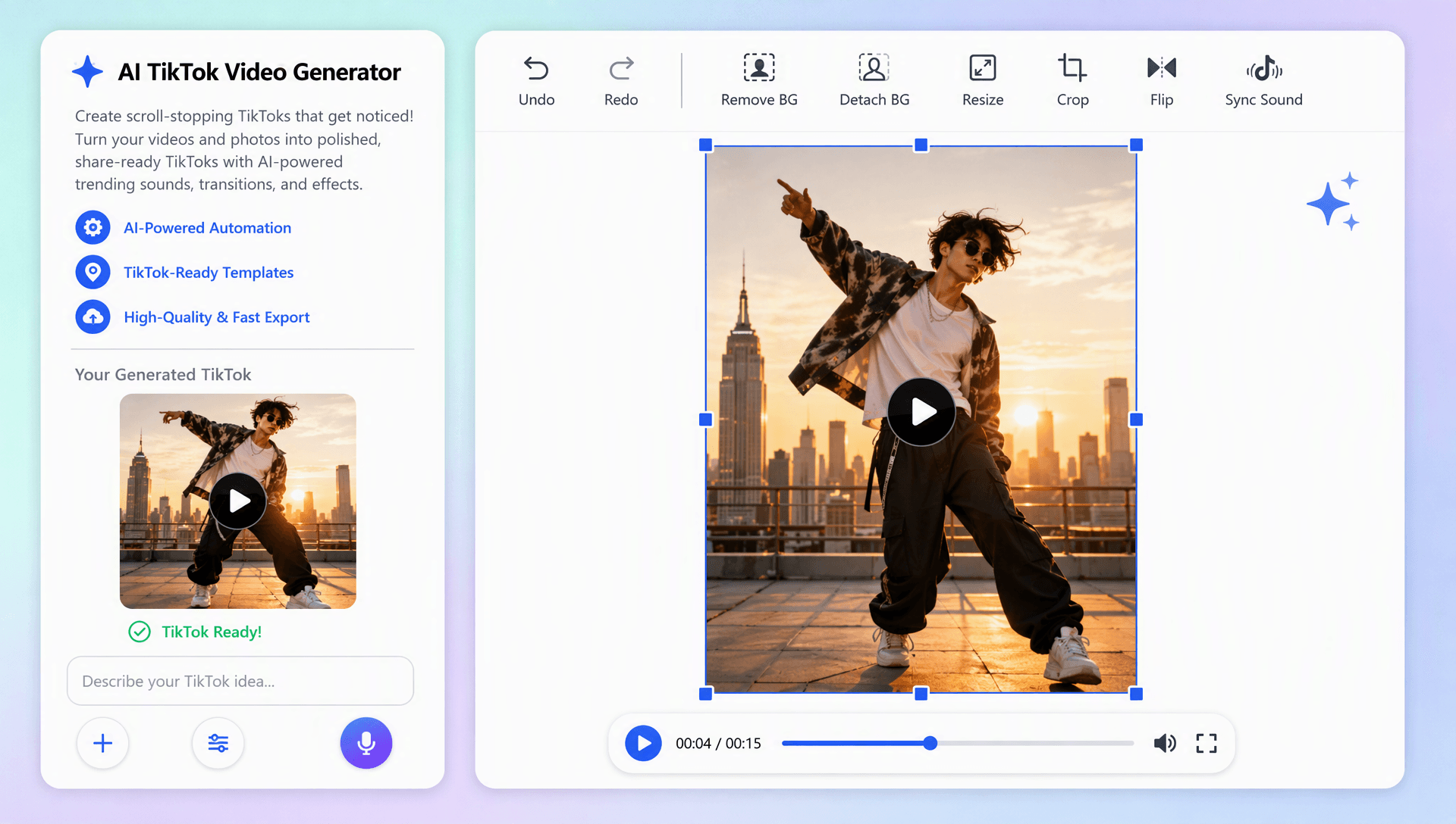 AI TikTok Video Generator – Create Viral Short Form Videos for TikTok. AI TikTok Video Generator – Create Viral Short Form Videos for TikTok.